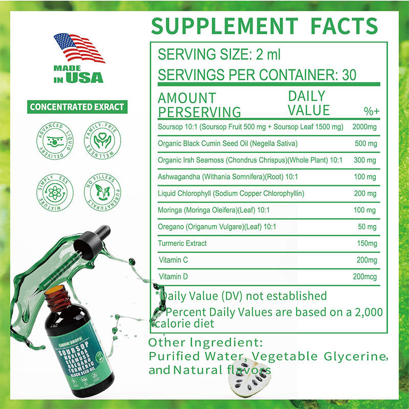 Sourhop dropsd liver cleansing with prickly fruit and lychee drops