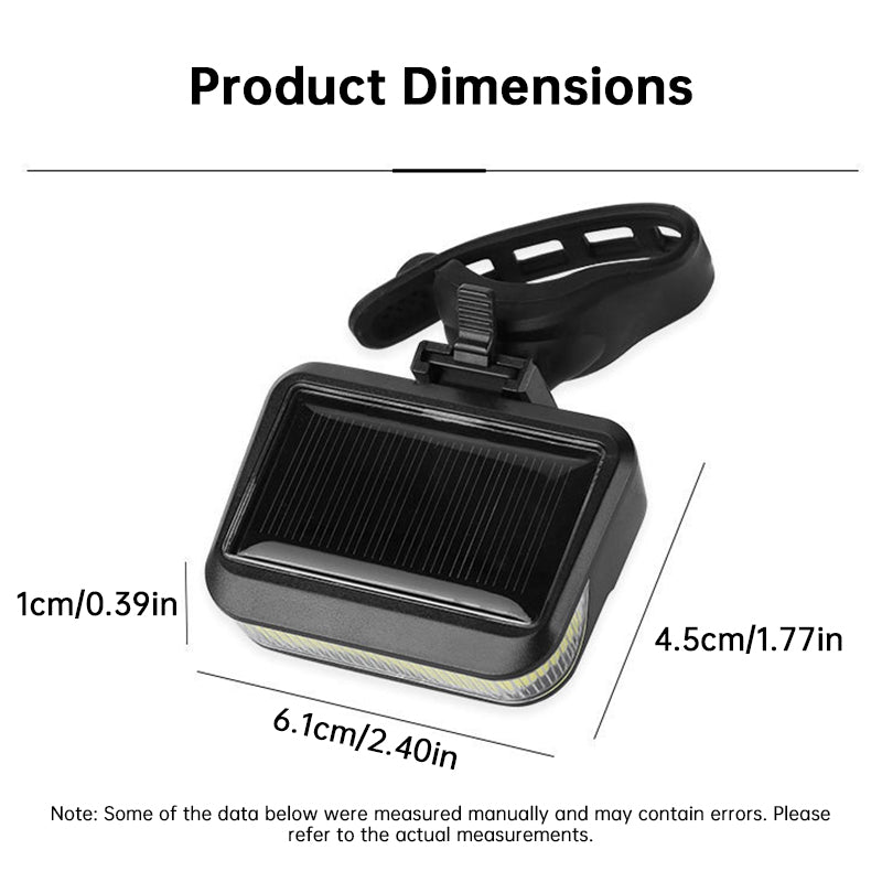 USB/Solar Rechargeable Bike Tail Light - 5 Modes LED COB Safety Warning Light for Night Cycling Accessories