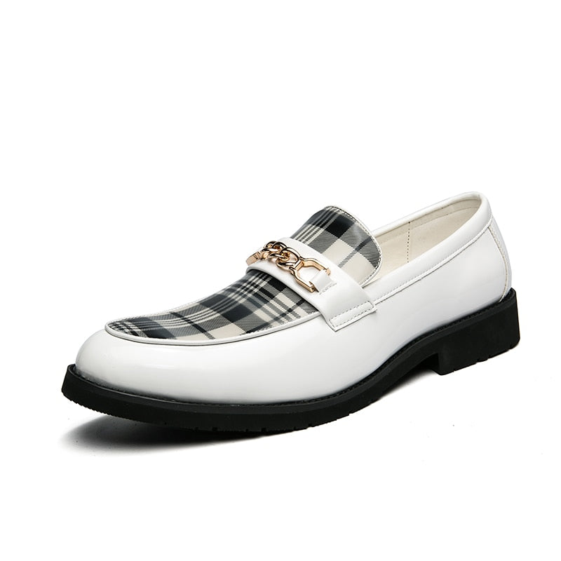 Italian Luxury Leather Shoes for Men Loafers Casual Men Shoes Slip-on British Style Striped Soft Shoes Moccasins New Product