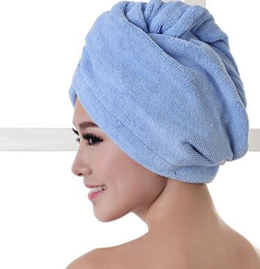 Women Bathroom Super Absorbent Quick-drying Microfiber Bath Towel Hair Dry Cap Salon Towel