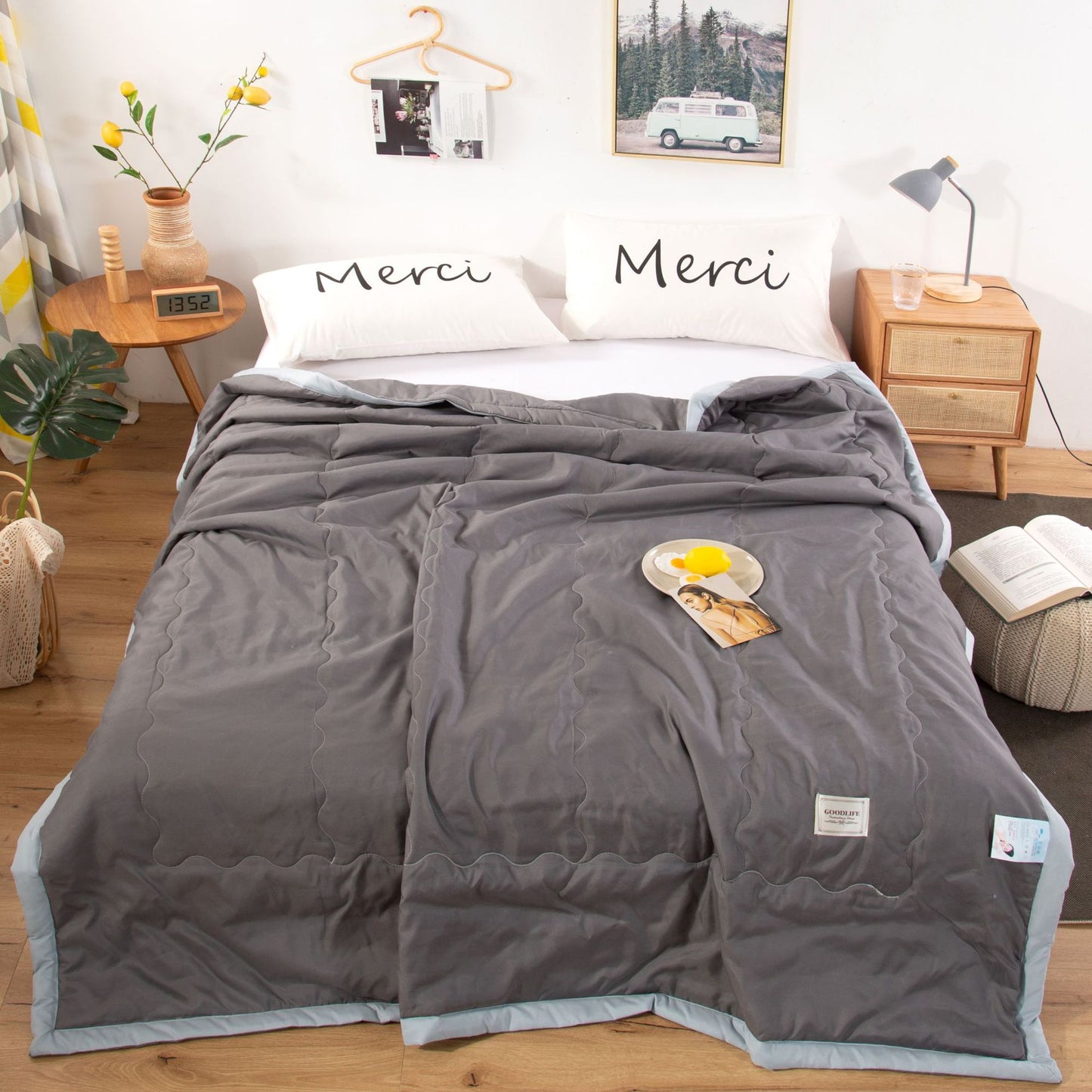 Washed Cotton Summer Cool Quilt Gift Quilt Single Double Air Conditioner Quilt Summer Quilt Thin Quilt