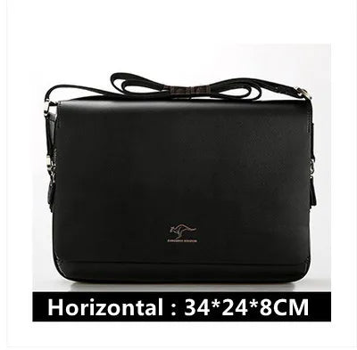 Arrived Brand Kangaroo men's messenger bag Vintage leather shoulder bag Handsome crossbody bag