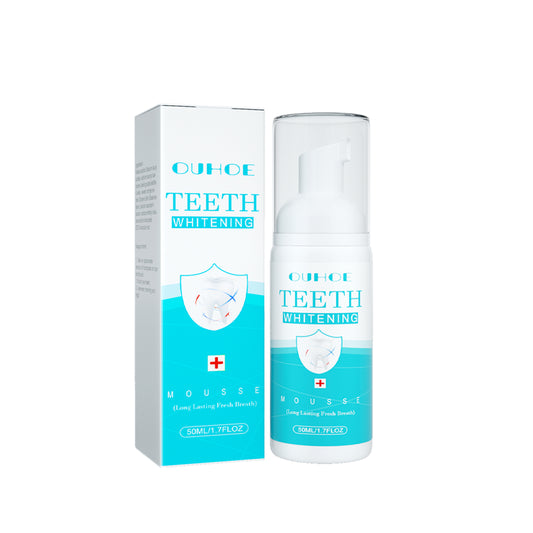 OUHOE White Teeth Mousse Clean Tartar Fresh Breath Anti-Decay Care For Gums Toothpaste Oral Cleaning
