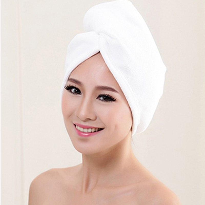 Women Bathroom Super Absorbent Quick-drying Microfiber Bath Towel Hair Dry Cap Salon Towel