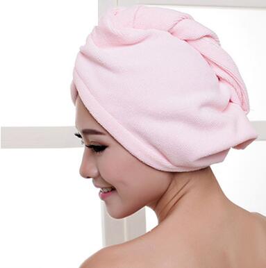 Women Bathroom Super Absorbent Quick-drying Microfiber Bath Towel Hair Dry Cap Salon Towel