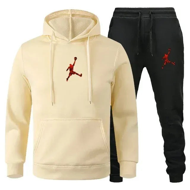 European and American new sports men's hoodie set sports hoodie