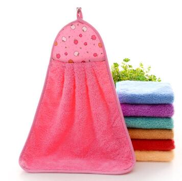 Thick Microfiber Hand Towel Kitchen Bathroom Hanging Cloth Towel Soft Absorbent Fashion Housewife Gift