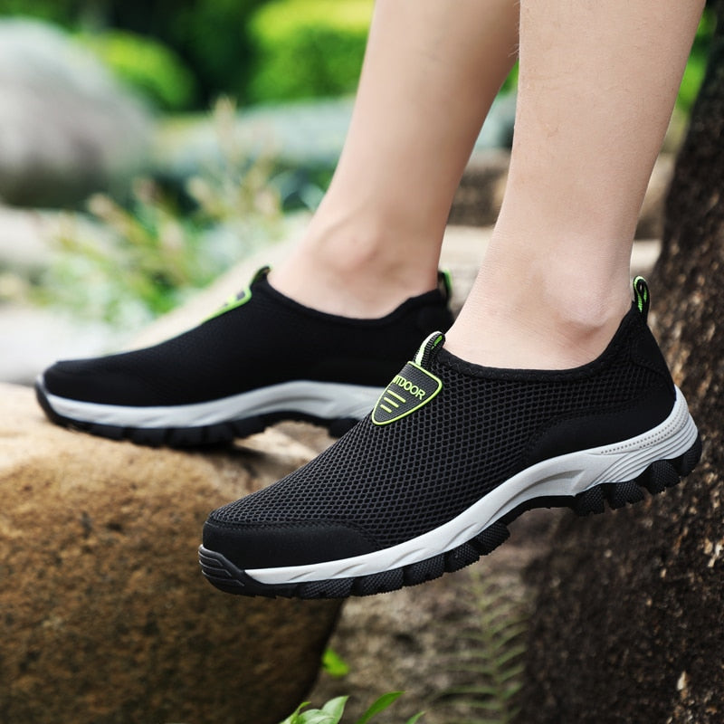 Summer Comfortable Casual Shoes Slip-on Breathable Air Mesh Flats Trainers Sneakers Water Loafers