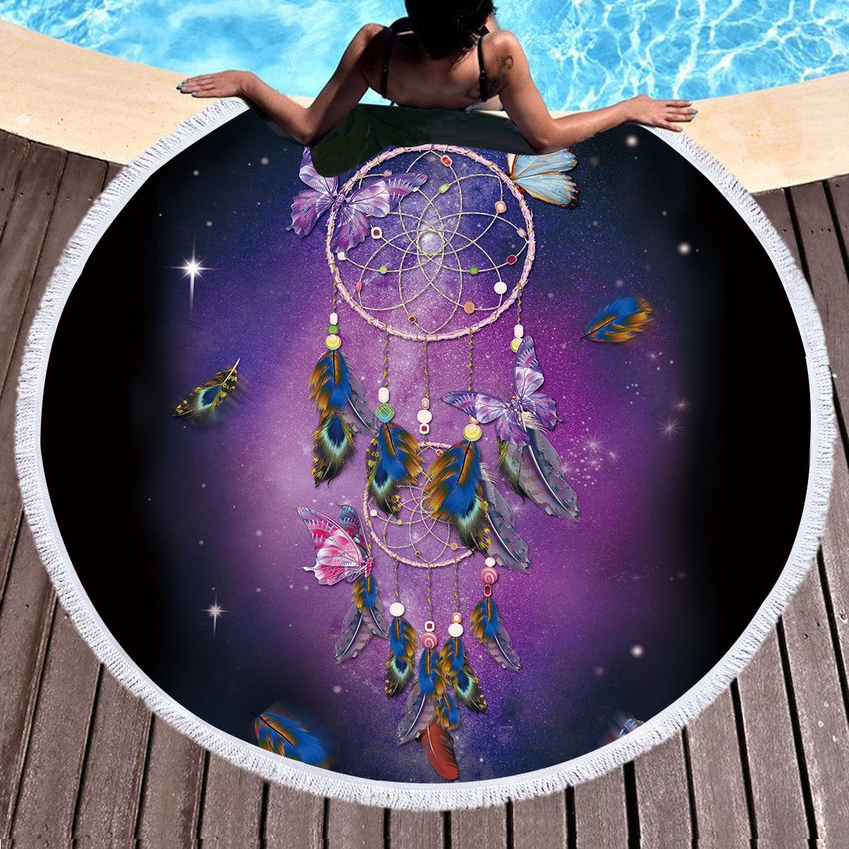 Butterfly Beach Towels Boho Swimwear Bathing  Blanket