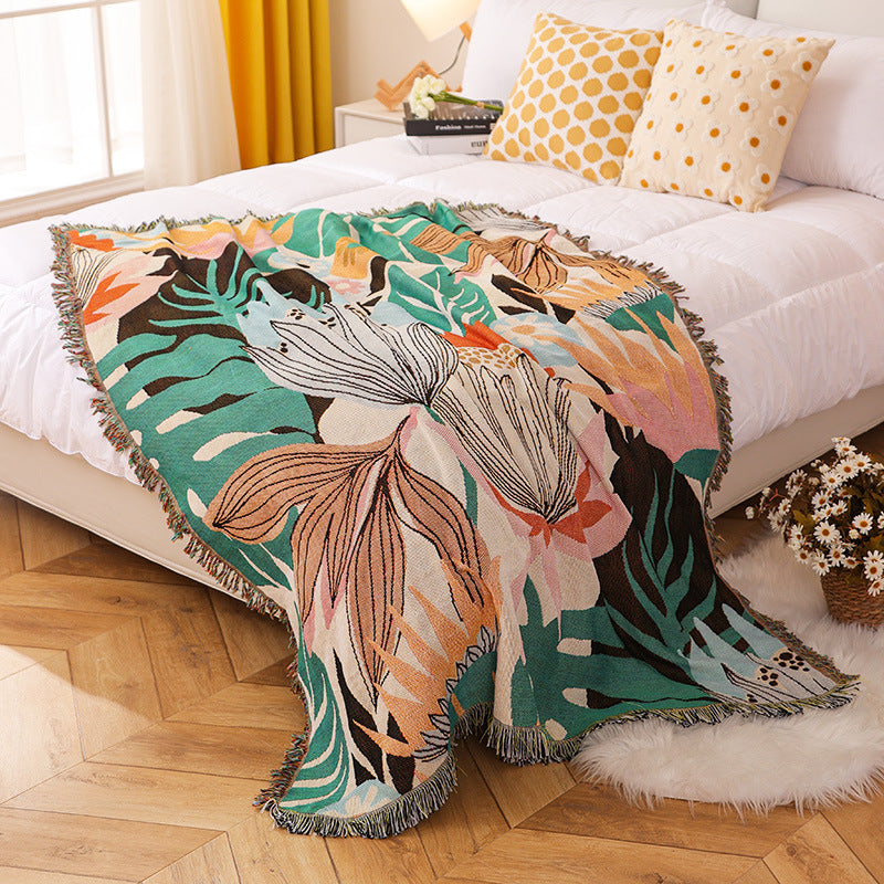 Artistic Sketch Throw Blanket, Camping Blanket, Leisure Blanket, Nap Blanket, Sofa Throw, Picnic Blanket, Bed End Blanket