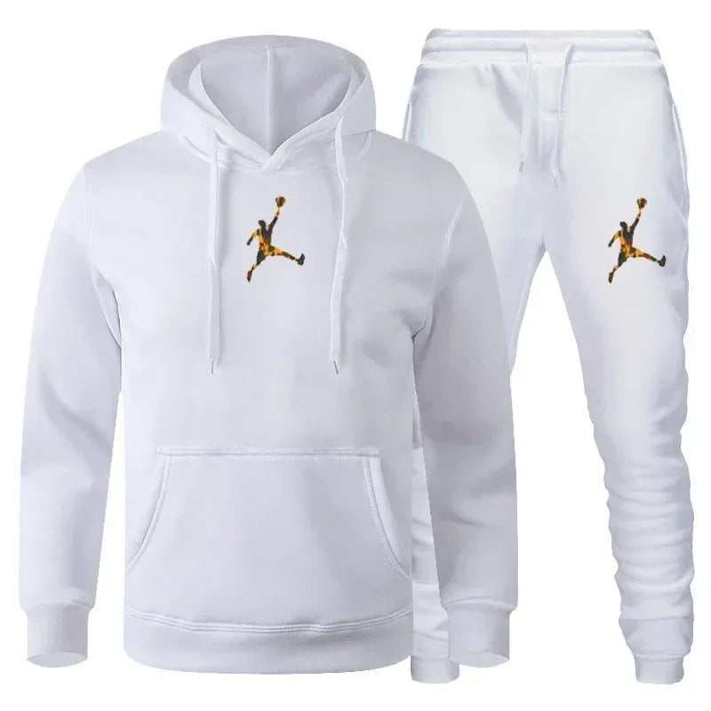 European and American new sports men's hoodie set sports hoodie