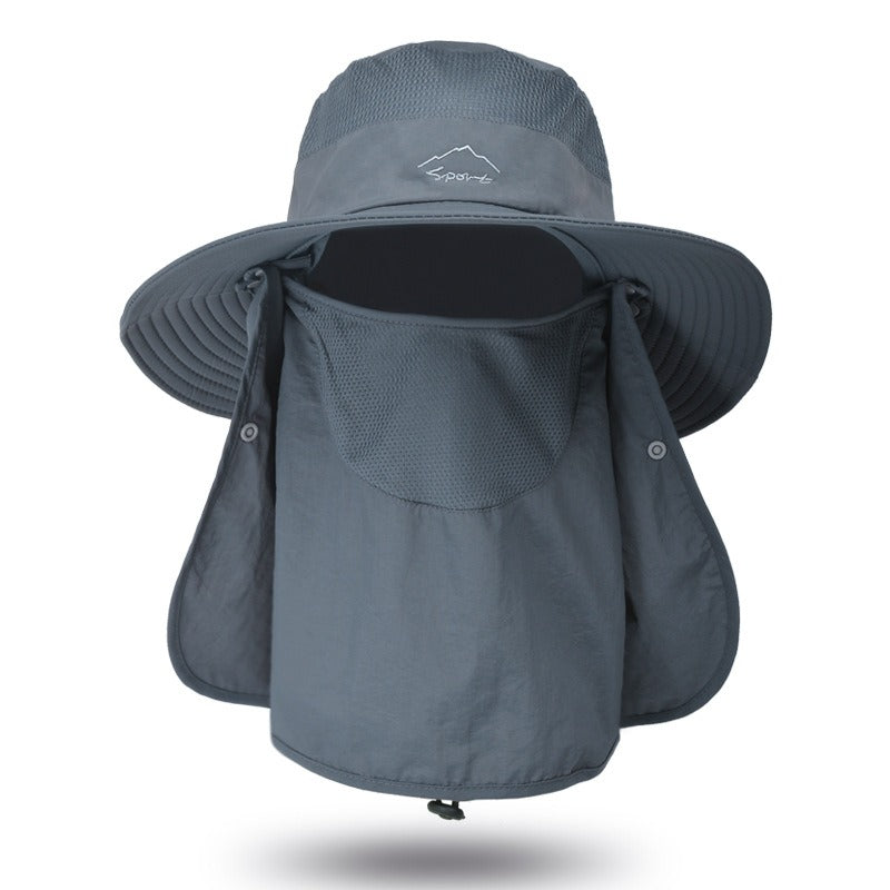Fisherman's Hat Male Sunshade Hat Summer Outdoor Quick-Drying Sunscreen Fishing Breathable Sun Hat