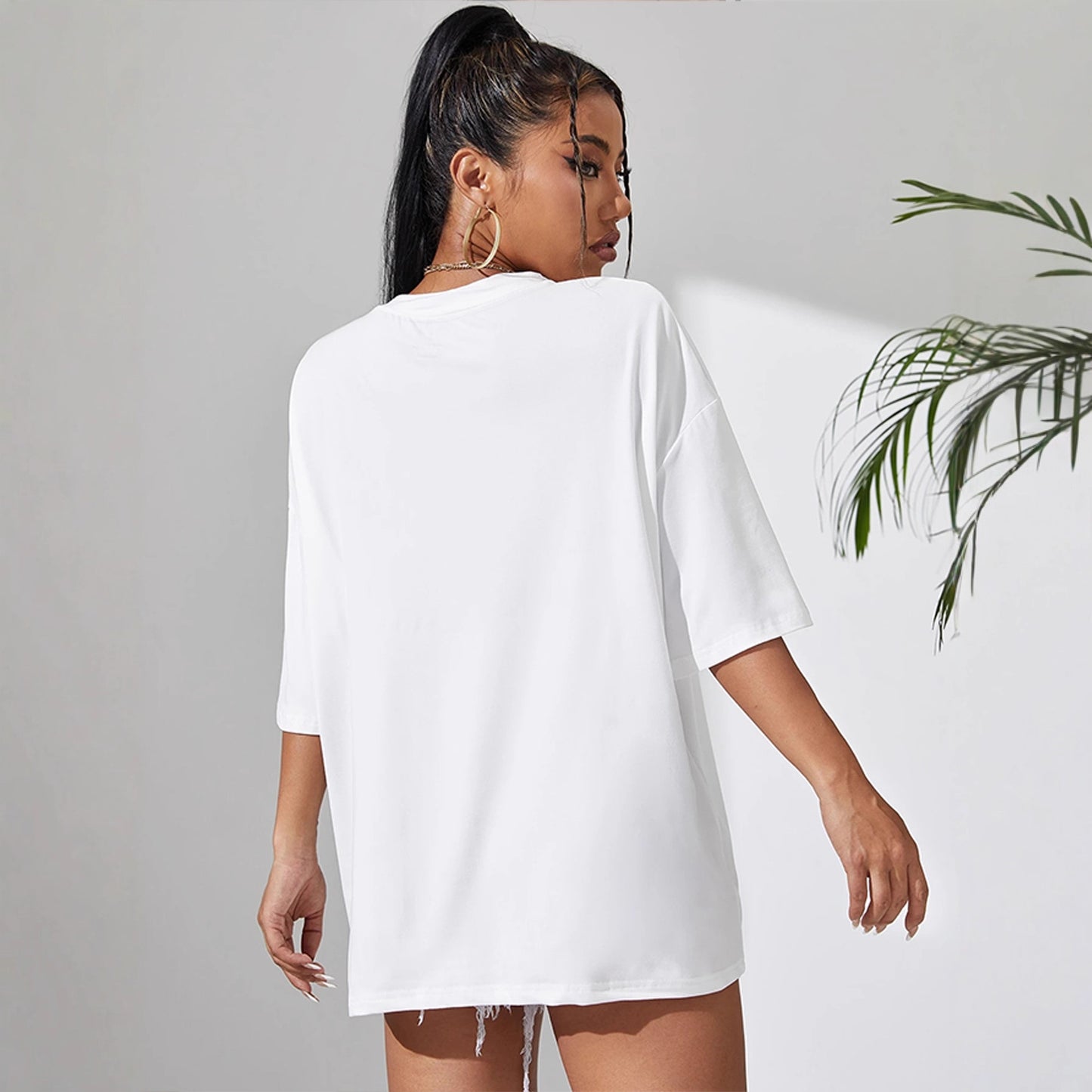 Multi-color Round Neck Short Sleeve