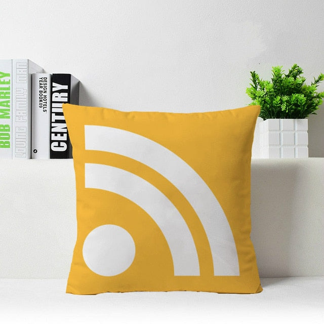 Instagram Youtube Facebook google twitter Pinterest Customized Zippered Square Throw Pillowcase Sham Protector