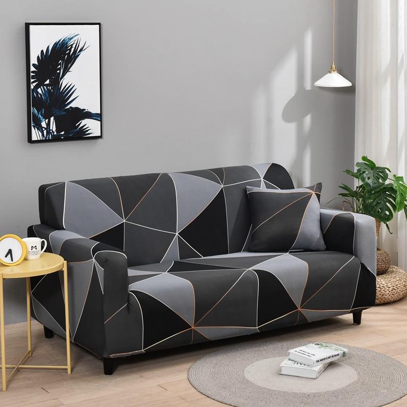 Printed sofa cover with all inclusive sand and elastic sofa cover