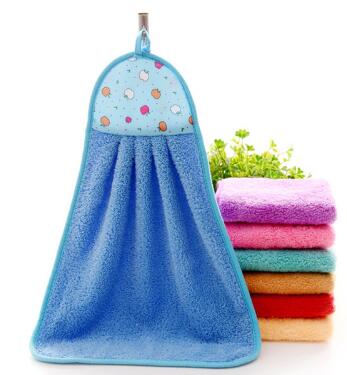 Thick Microfiber Hand Towel Kitchen Bathroom Hanging Cloth Towel Soft Absorbent Fashion Housewife Gift