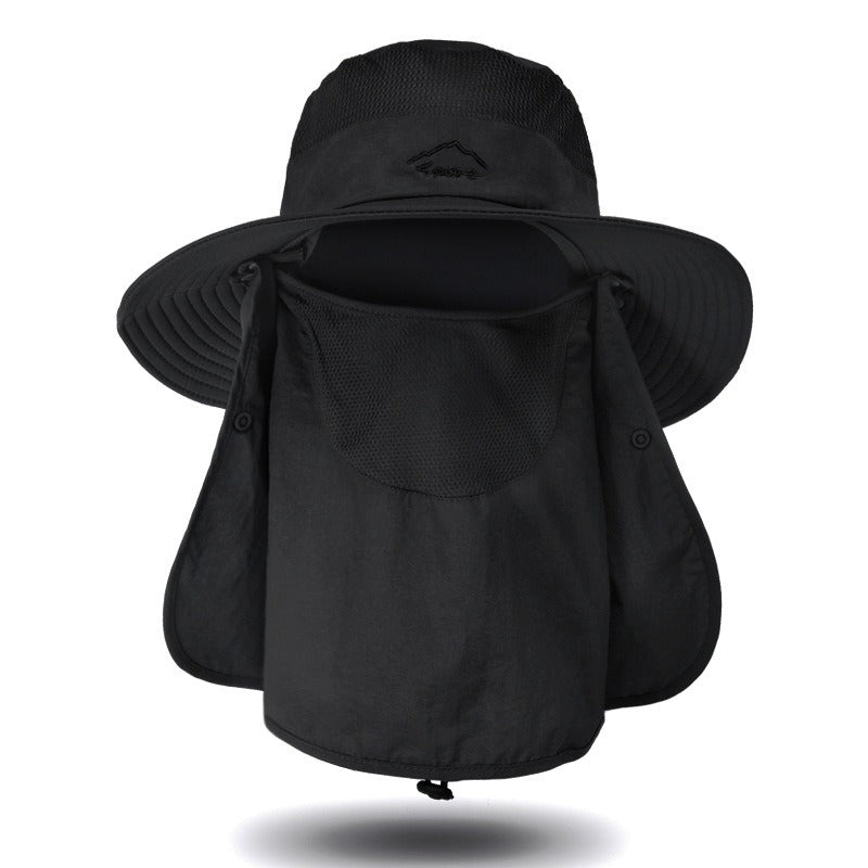 Fisherman's Hat Male Sunshade Hat Summer Outdoor Quick-Drying Sunscreen Fishing Breathable Sun Hat