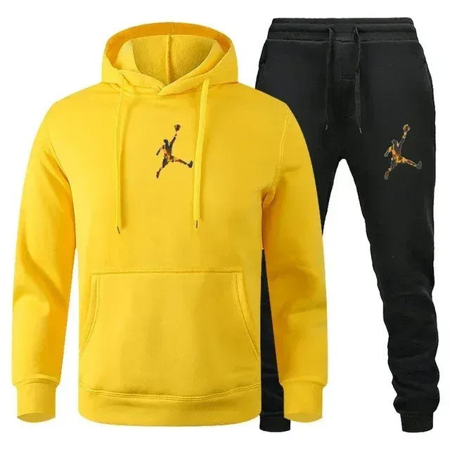 European and American new sports men's hoodie set sports hoodie