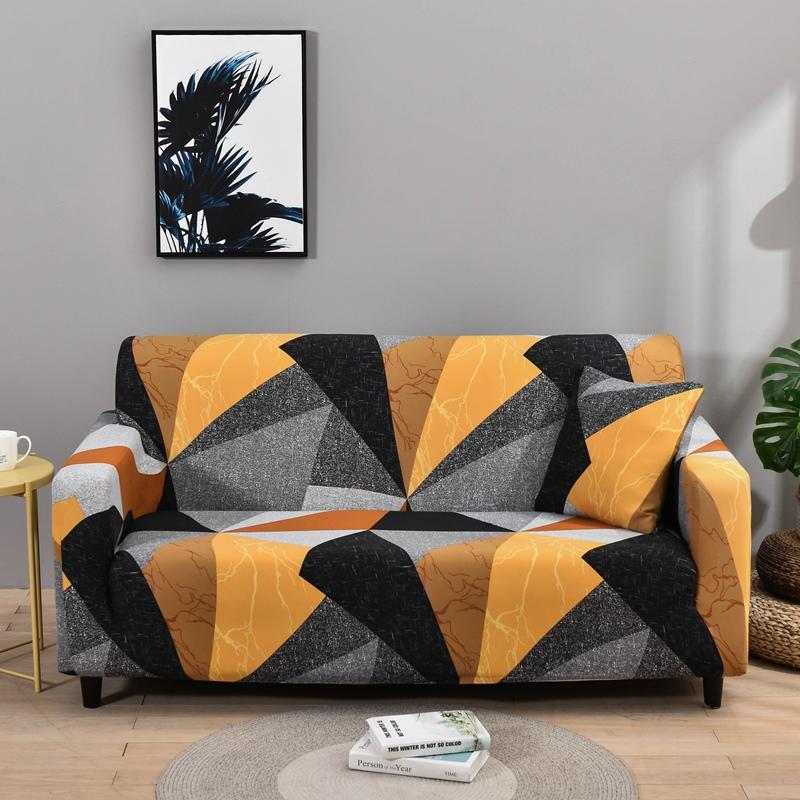 Printed sofa cover with all inclusive sand and elastic sofa cover