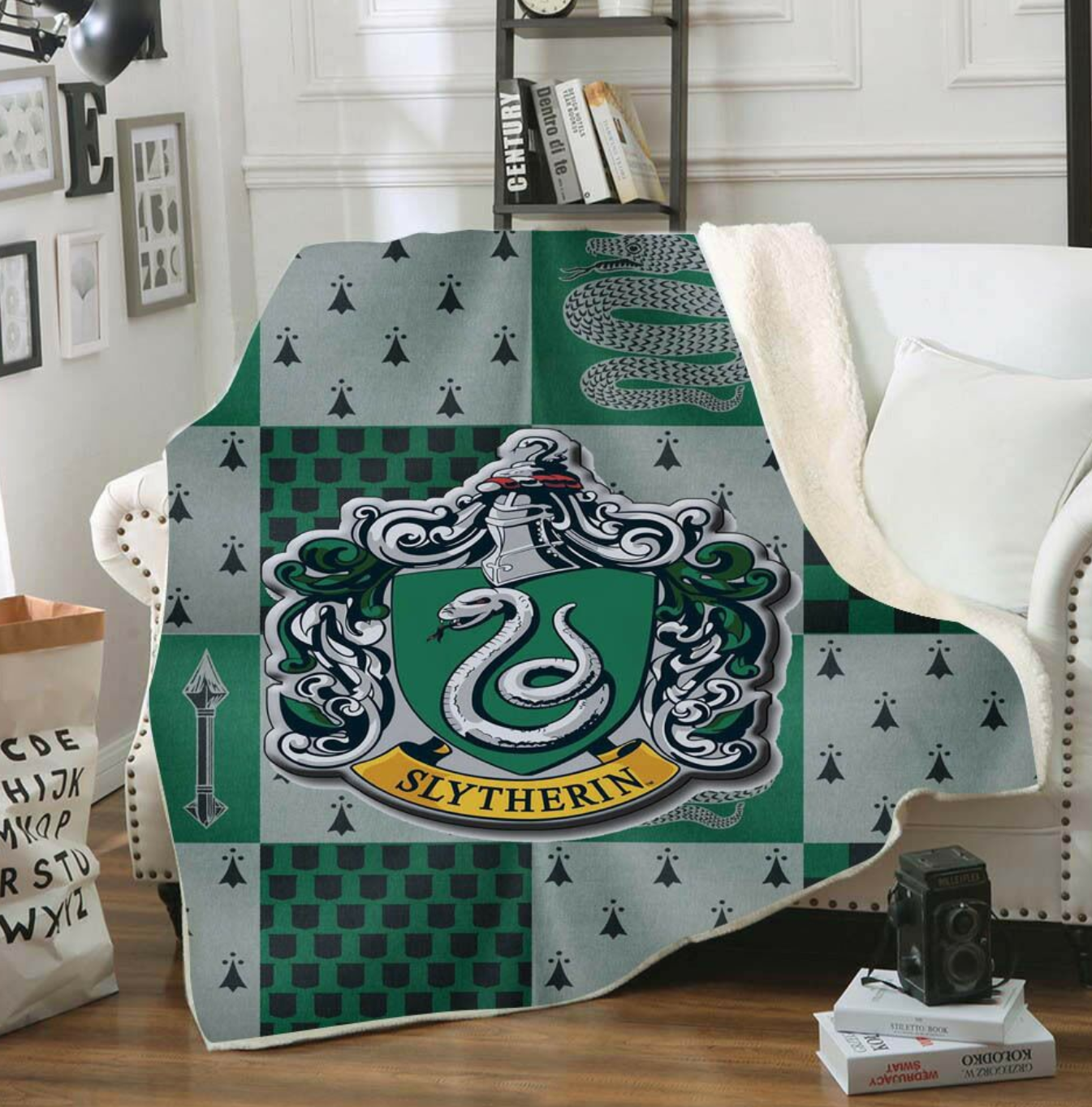 Harry Potter 3d Digital Printing Cotton Velvet Square Blanket Double-Layer Thickened Lazy Sofa Blanket