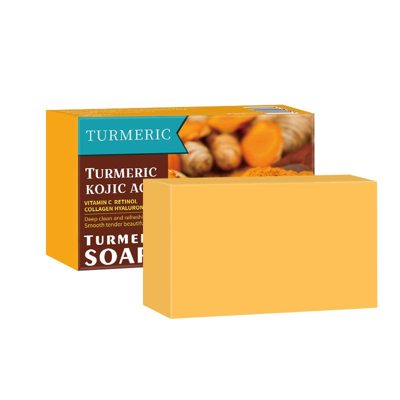 Turmeric Soap Rice Soap VC Handcrafted Cold-Pressed Soap for Cleansing Bathing and Face Washing