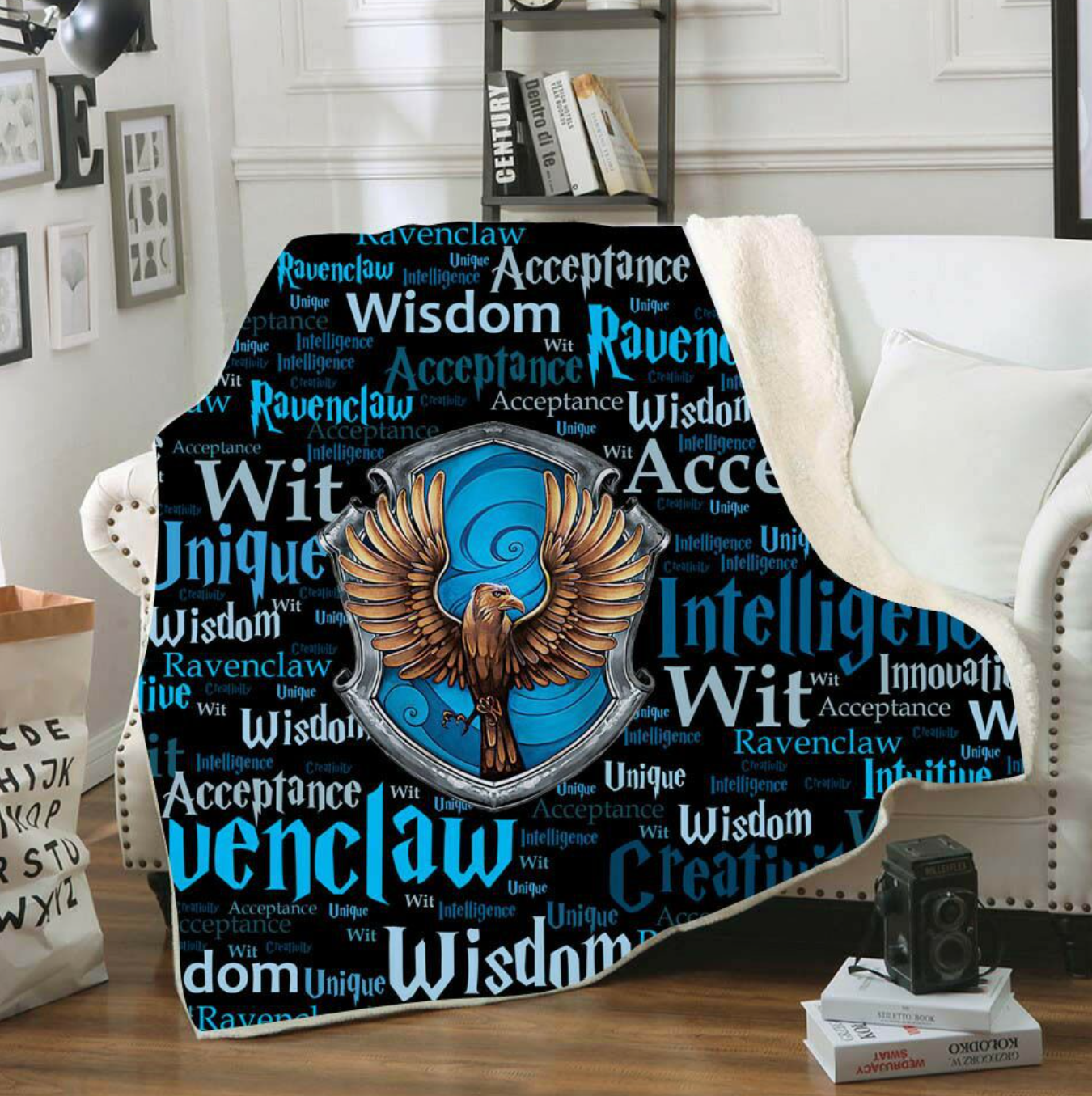 Harry Potter 3d Digital Printing Cotton Velvet Square Blanket Double-Layer Thickened Lazy Sofa Blanket