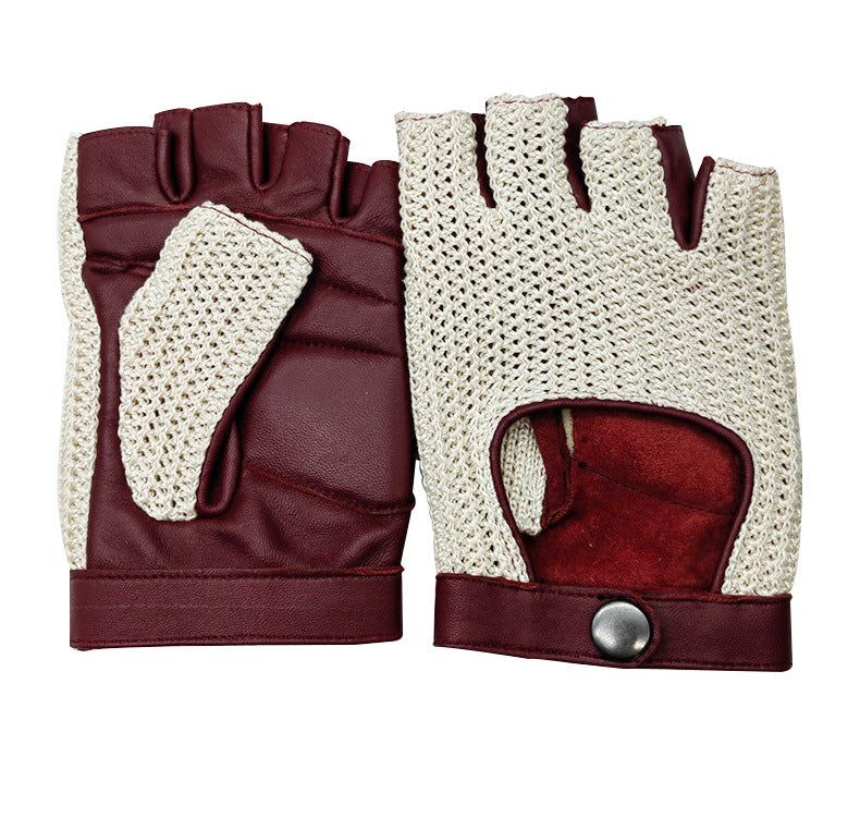 Outdoor Half Finger Fitness Gloves Men's and Women's Breathable Thin Cycling Gloves