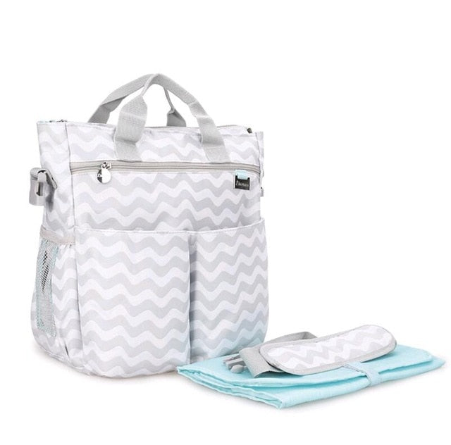 Multifunctional Mummy Maternity Diaper Bags Change Pad Hooks Tissue Box Baby Bag Travel Nappy Bag New Fashion Diaper Tote Bag