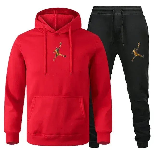European and American new sports men's hoodie set sports hoodie
