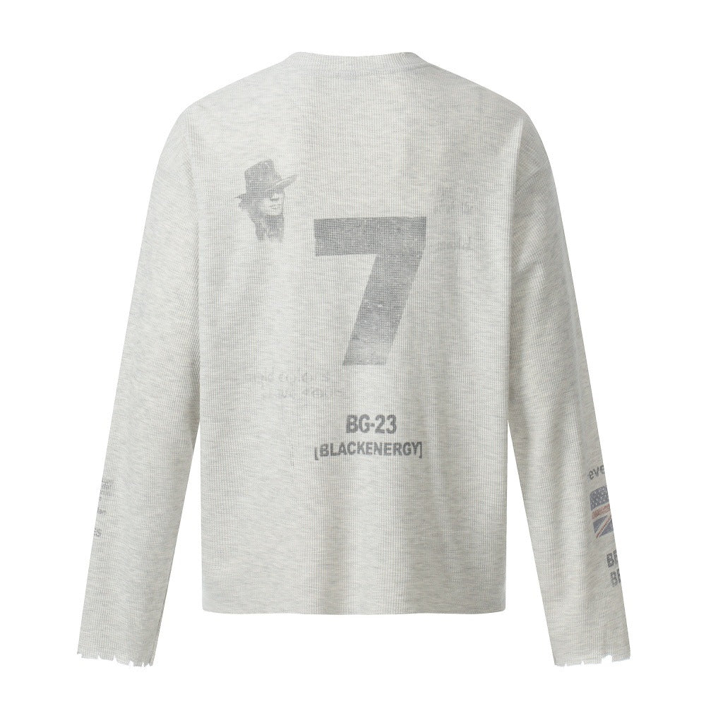 Printed long sleeved T-shirt