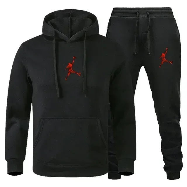 European and American new sports men's hoodie set sports hoodie