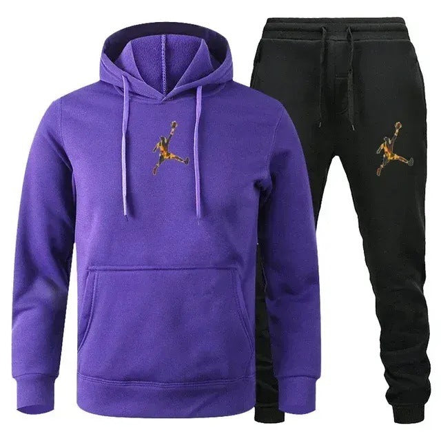 European and American new sports men's hoodie set sports hoodie