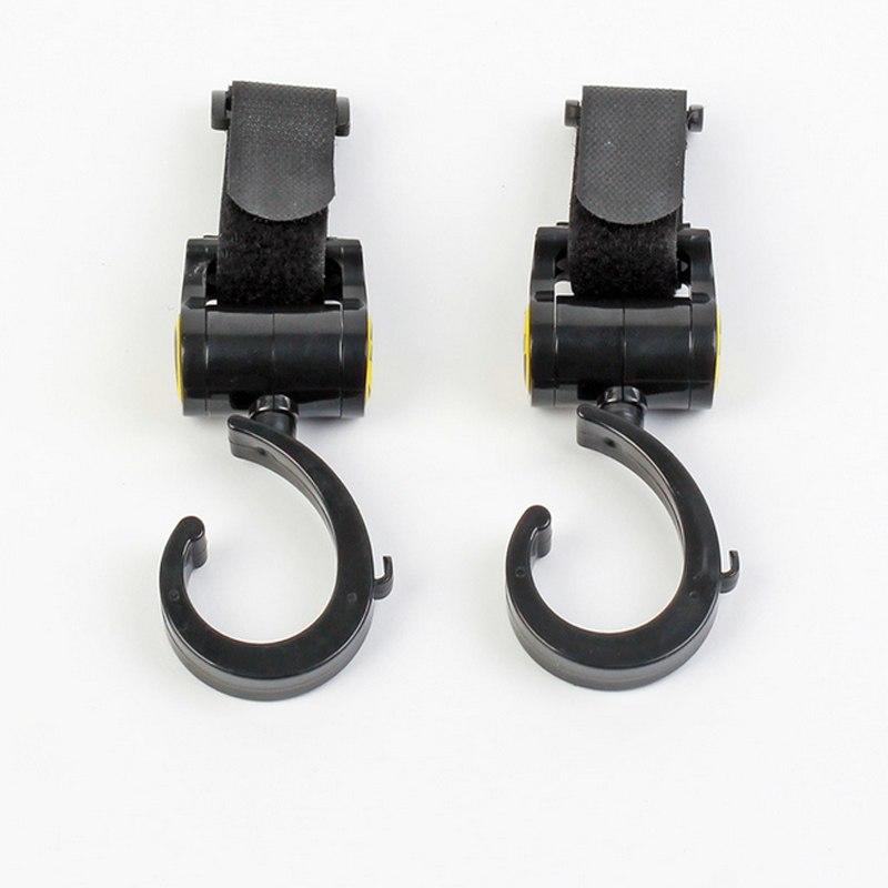 2 PCS/LOT Baby Stroller Accessories Hook Multifunction Baby Stroller Black High Quality Plastic Hook