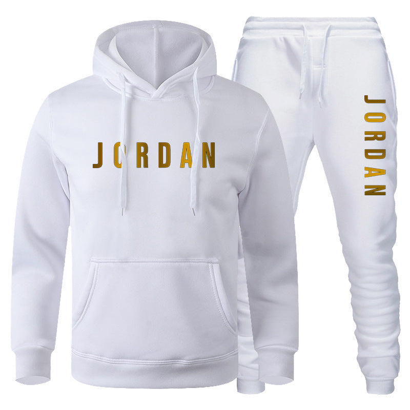 Sweatshirt set for autumn and winter men's casual sports hoodie set