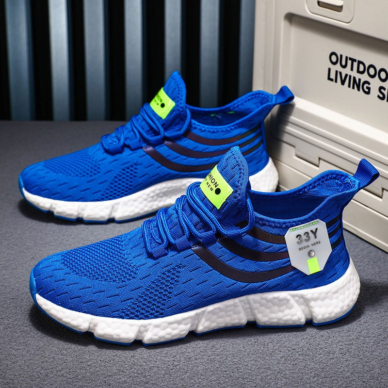 Men's running shoes men's lightweight sports shoes fly woven breathable fashionable men's shoes