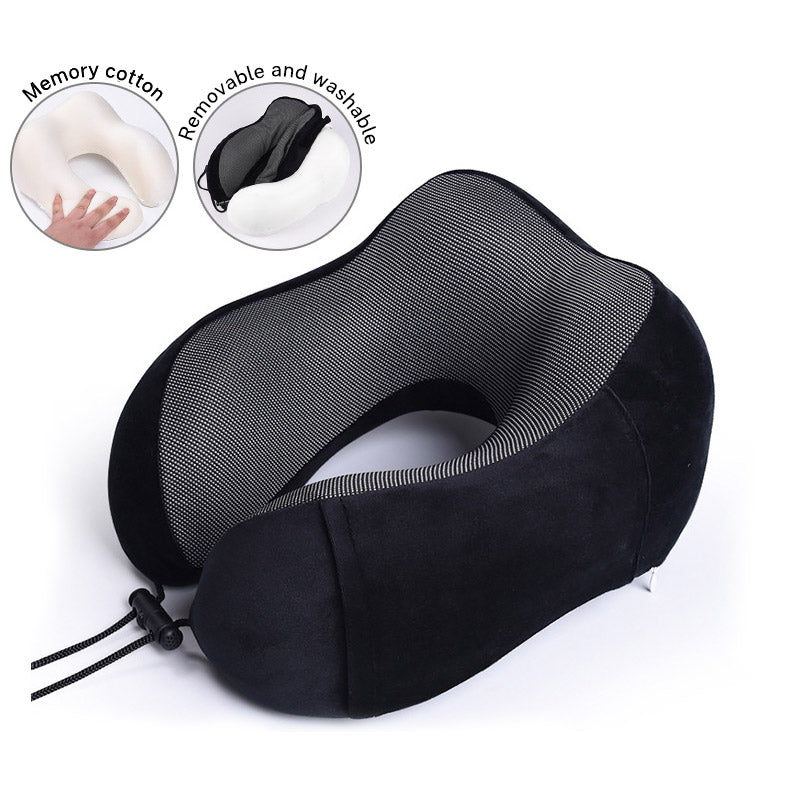 U Shaped Pillow Memory Cotton Travel Pillow Neck Protection Pillow Aircraft Nap Neck Protection Pillow Storage Magnetic Cloth