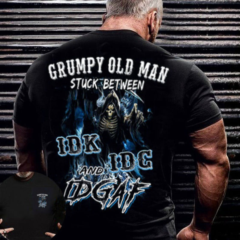 T-shirt European and American hip-hop series digital 3D printed men's street short sleeved sports T-shirt top