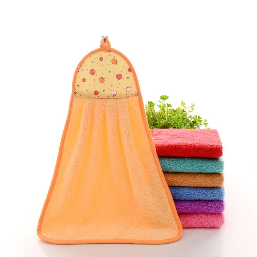 Thick Microfiber Hand Towel Kitchen Bathroom Hanging Cloth Towel Soft Absorbent Fashion Housewife Gift