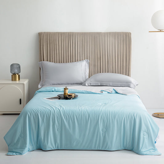 Air Condition Comforter for SummerPure Color, Ice Silk Cooling Blanket, Lightweight and Smooth, Twin, King Size Cold Quilt