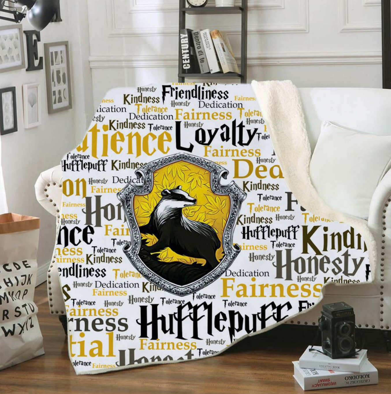 Harry Potter 3d Digital Printing Cotton Velvet Square Blanket Double-Layer Thickened Lazy Sofa Blanket