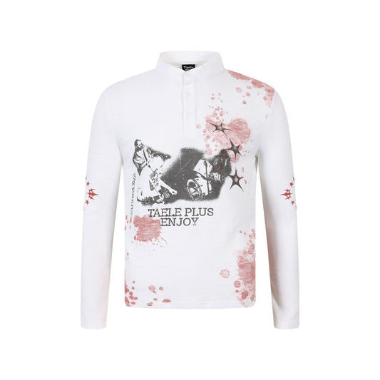 Hip hop character printed long sleeved shirt