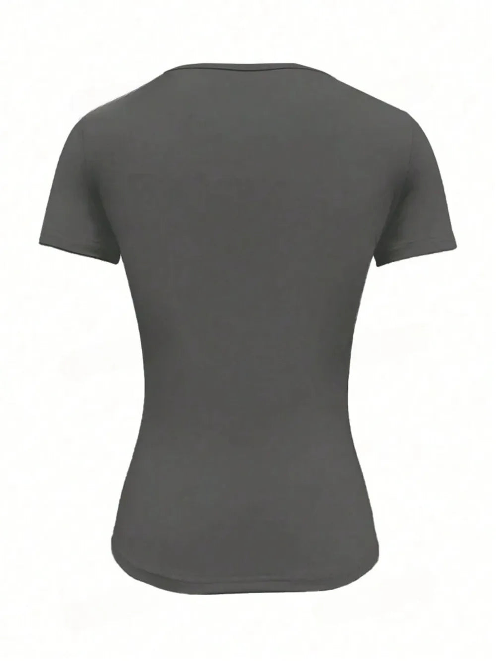 Short slim fit round neck short sleeved T-shirt