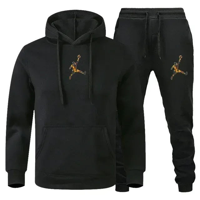 European and American new sports men's hoodie set sports hoodie