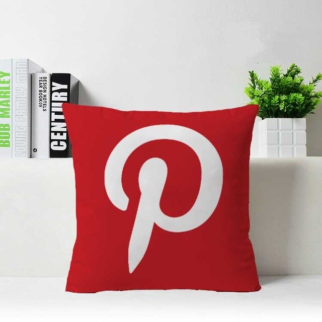 Instagram Youtube Facebook google twitter Pinterest Customized Zippered Square Throw Pillowcase Sham Protector