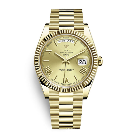 Fashion Style + Brand + Classic Sunday Calendar Watch + Men's Quartz Watch + Waterproof Wristwatch