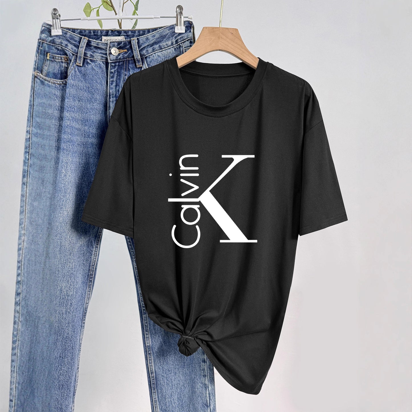 Multi-color Round Neck Short Sleeve