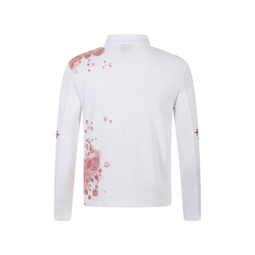 Hip hop character printed long sleeved shirt