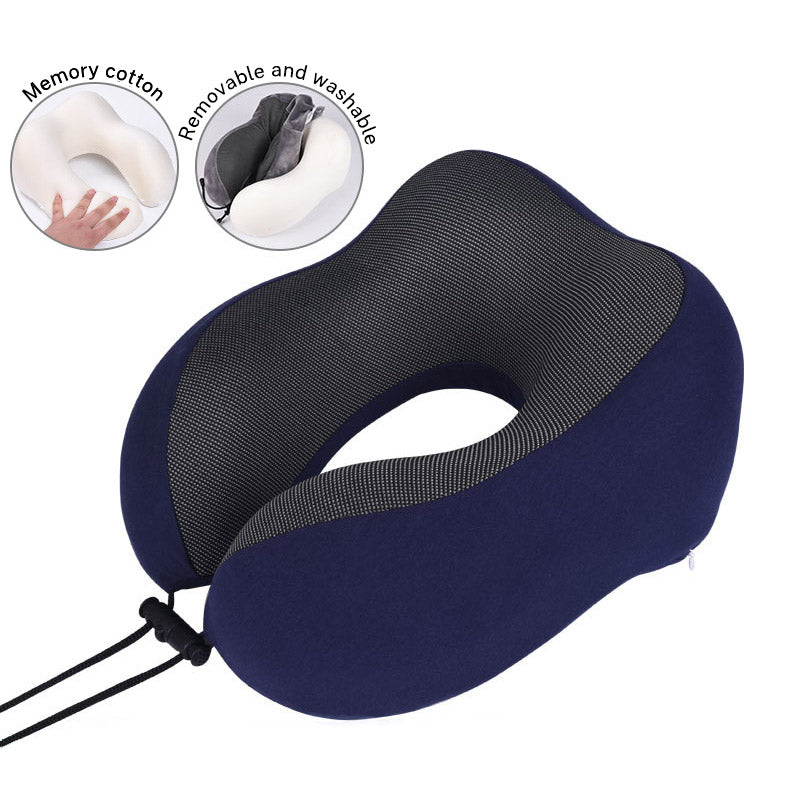 U Shaped Pillow Memory Cotton Travel Pillow Neck Protection Pillow Aircraft Nap Neck Protection Pillow Storage Magnetic Cloth