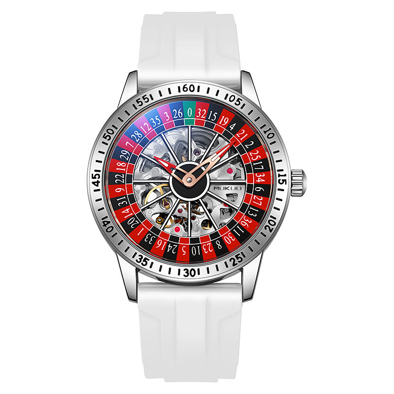 Authentic Export Wooden Wide Gamble Plate Men's Fully Automatic Mechanical Watch Waterproof Luminous Fashion Trendy Wristwatch