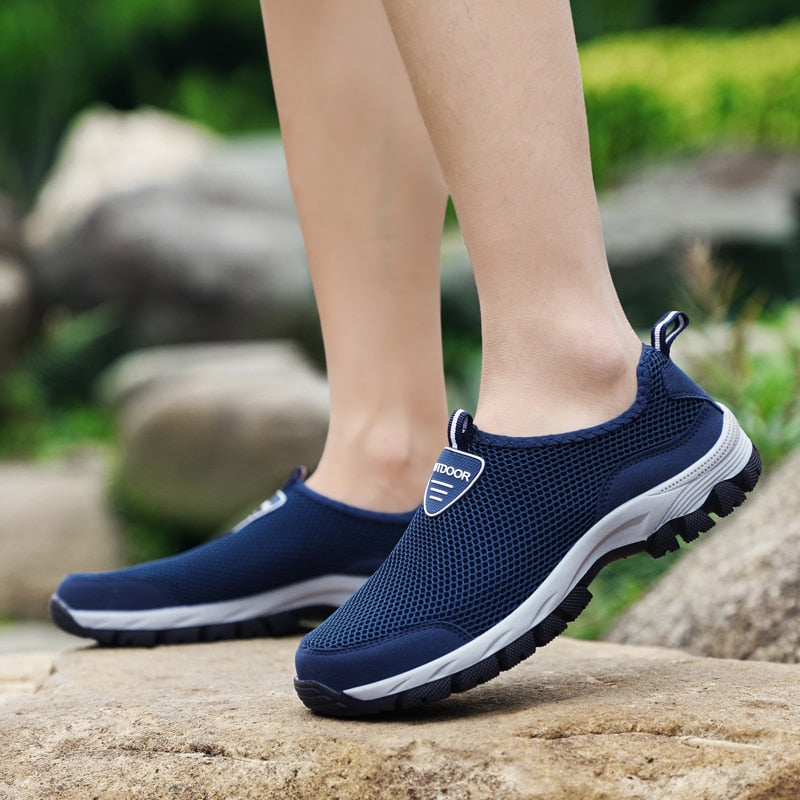 Summer Comfortable Casual Shoes Slip-on Breathable Air Mesh Flats Trainers Sneakers Water Loafers